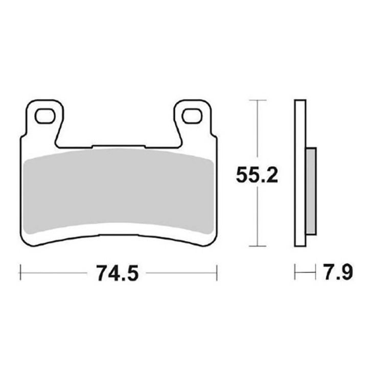 DELTA PASTIGLIA FRENO SEMIMETALLICA KX PER KAWASAKI ZX-6R 636 NINJA ABS 2013-OFFERTA-SX