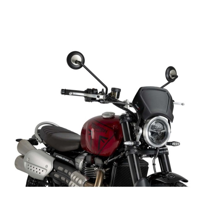 PUIG CARENAGE AVANT ALUMINIUM POUR TRIUMPH SCRAMBLER 1200 X 2024 NOIR