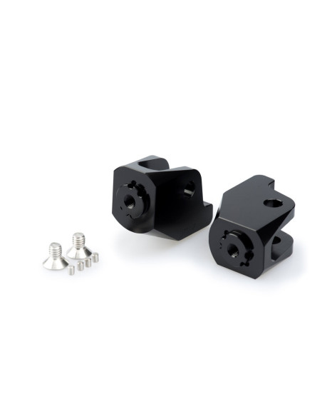 Adaptateurs de patins de pilote reglables Puig pour Triumph Scrambler 1200 XC 19/23, noir
