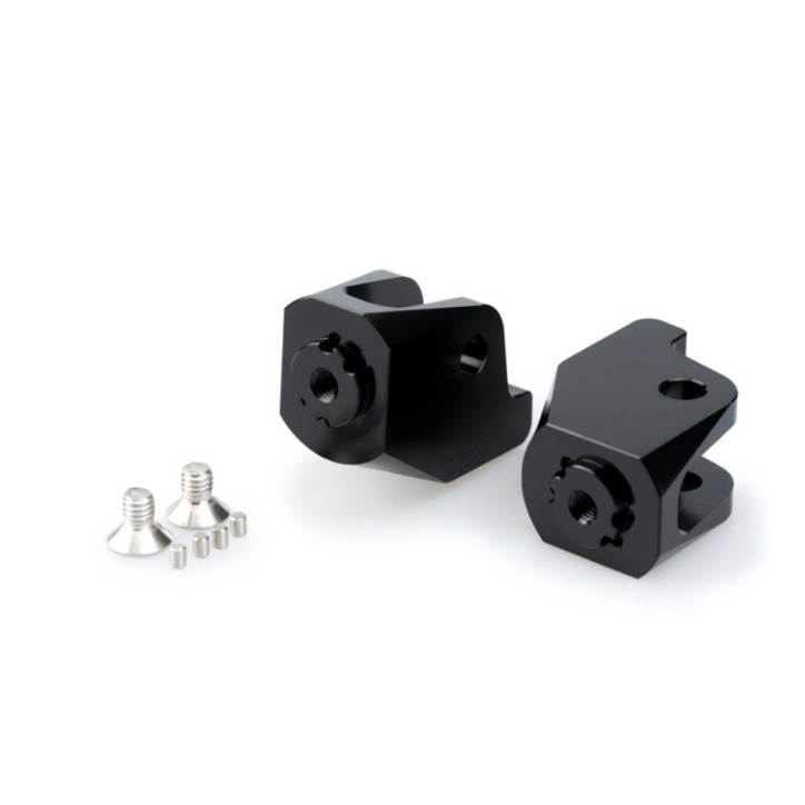 PUIG FOOTPEGS ADAPTERS DRIVER ADJUSTABLE FOR TRIUMPH SCRAMBLER 1200 XC 19-24 BLACK