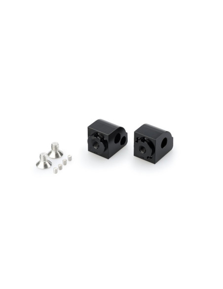 Adaptateurs Puig pour repose-pieds passager reglables Aprilia Dorsoduro 900 17-20, noir