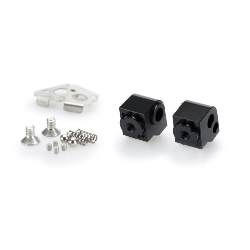 Adaptadores de reposapies de pasajero ajustables Puig para BMW R1200GS 13-16 en negro