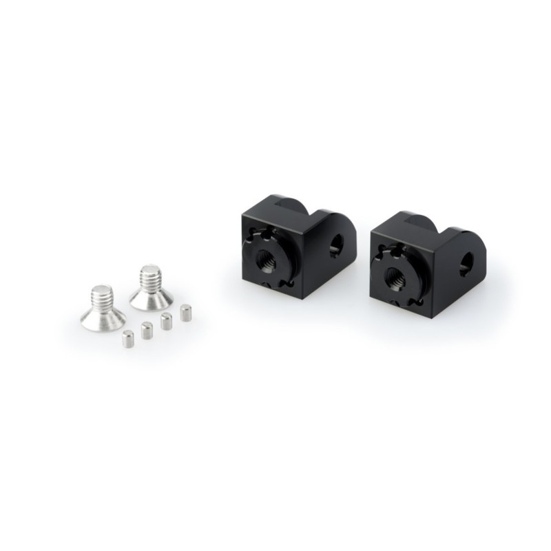 ADAPTADORES PUIG POGG TUBOS DE PASAJERO AJUSTABLES DUCATI 848 08-10 NEGRO