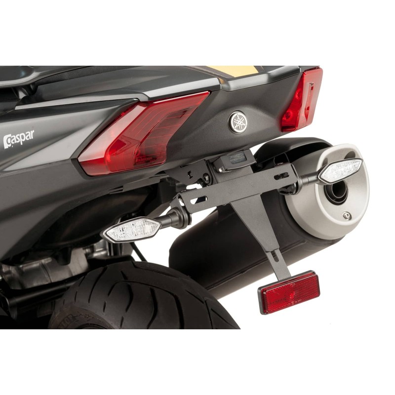 PORTA MATRICULA PUIG YAMAHA T-MAX 530 DX SX 17-19 NEGRO