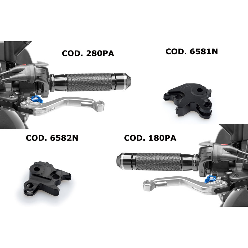 PUIG SET DI LEVE E ADATTATORI LEVE FRENO E FRIZIONE BMW R NINE T 14-16-TELAIO 0A6-0A16-USATO