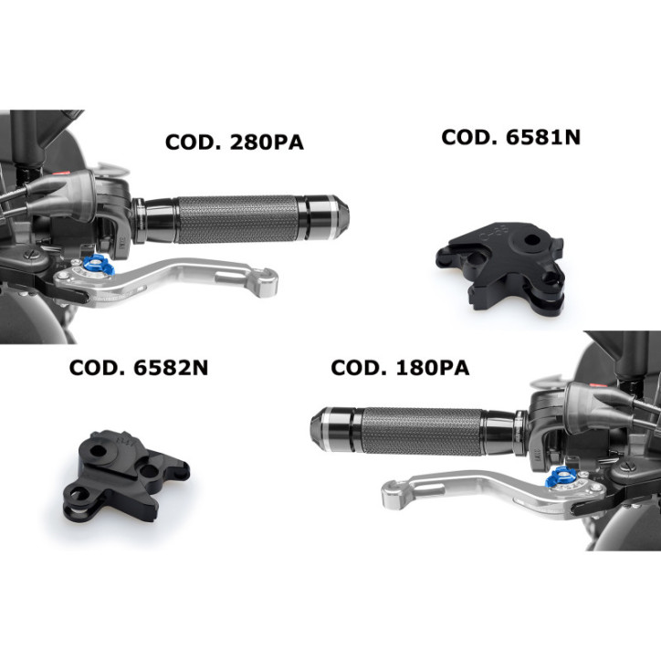 PUIG SET DI LEVE E ADATTATORI LEVE FRENO E FRIZIONE BMW R NINE T 14-16-TELAIO 0A6-0A16-USATO