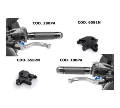 PUIG JUEGO DE PALANCAS Y ADAPTADORES PALANCAS DE FRENO Y EMBRAGUE BMW R1200R 15-18 - USADO