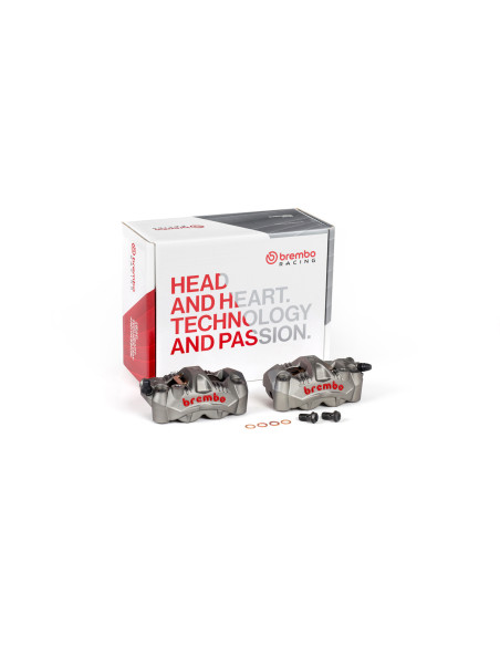 brembo kit radial monobloc brake calipers gp4 rs for kawasaki z1000 07 09 titanium