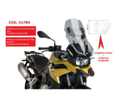 PANTALLA AJUSTABLE PUIG BMW F850 GS 18-24 AHUMADO CLARO-3178H