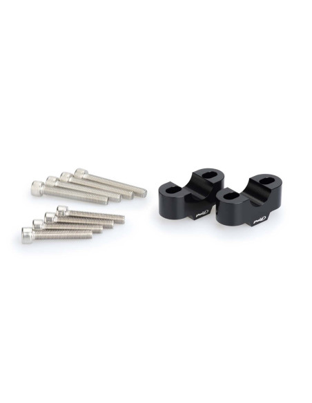 puig risers for husqvarna svartpilen handlebars 801 24 25 black 3671n