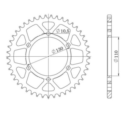 SGR COURONNE AC P525-D46 YAMAHA XTZ TENERE 700 19 24