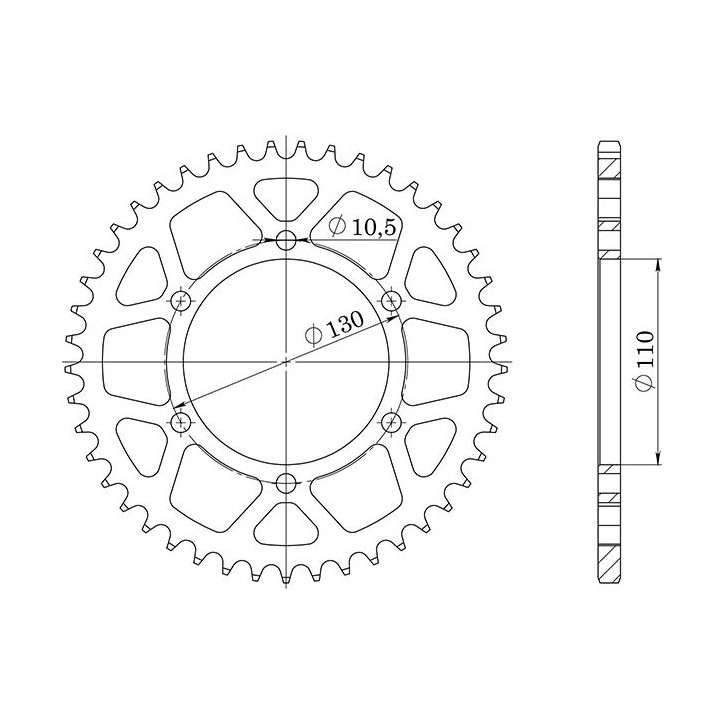 SGR CORONA AC P525-D46 PER YAMAHA XTZ TENERE 700 19/24