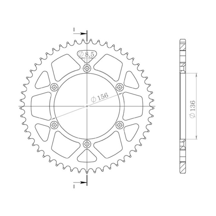 SGR CORONA AL P520-D52 PARA FANTIC CABALLERO FT FLAT TRACK ABS 500 18/20