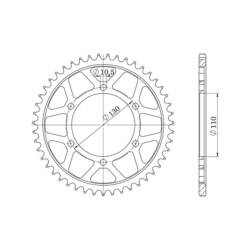 SGR COURONNE M AC P530-D48 YAMAHA YZF-R6 03 05