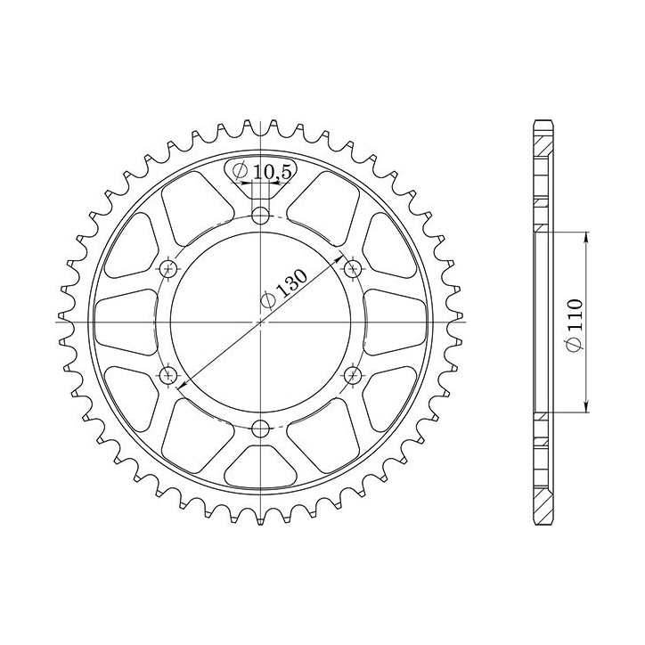 SGR CROWN M AC P530-D48 FOR YAMAHA YZF-R6 03/05