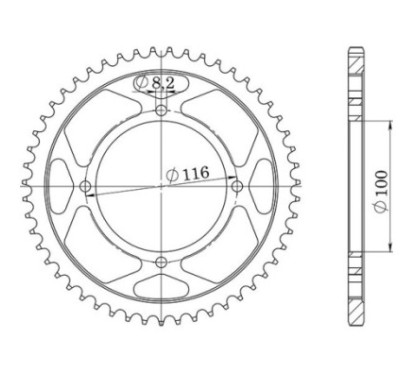 SGR COURONNE M AL P428-D49 KAWASAKI KX 100 1999