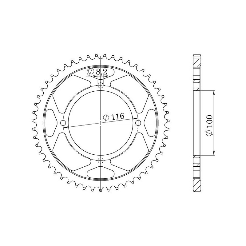 SGR COURONNE M AL P428-D50 KAWASAKI KX RB 85 01-18