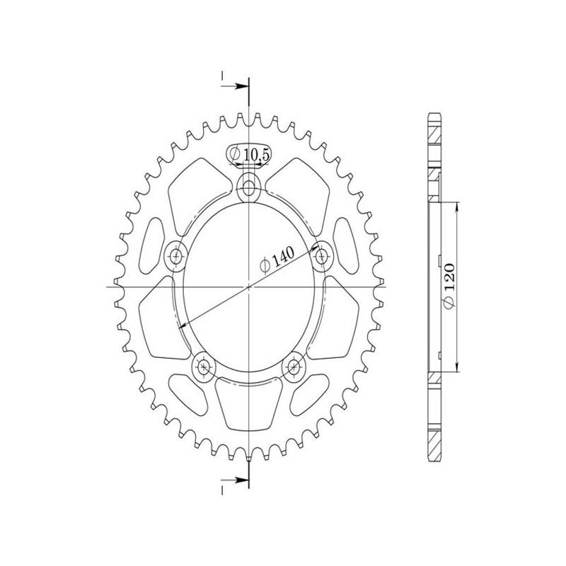 SGR COURONNE M AL P525-D42 SUZUKI GSX-R 1000 03 04