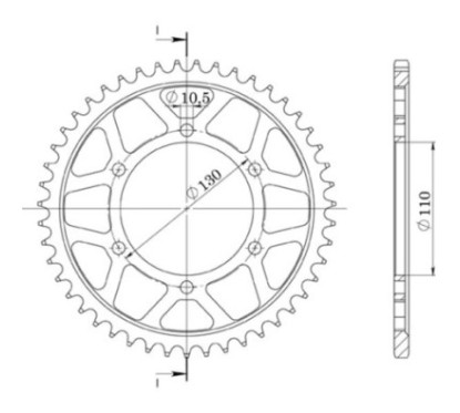 SGR COURONNE M AL P530-D48 YAMAHA YZF-R6 03 05