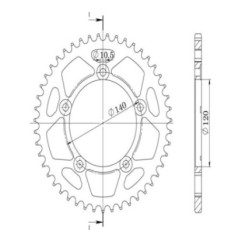 SGR COURONNE M+2 AL P525-D44 SUZUKI GSX-R 1000 01 02