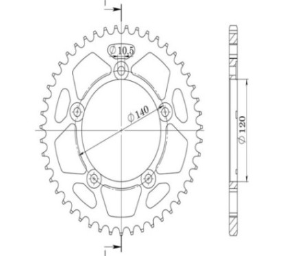 SGR COURONNE M+2 AL P525-D44 SUZUKI GSX-R 1000 01 02