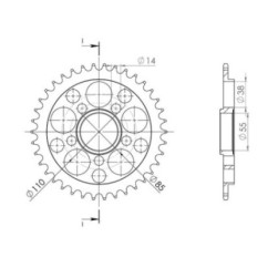 SGR COURONNE R AC P520-D41 DUCATI HYPERMOTARD 796 10 12