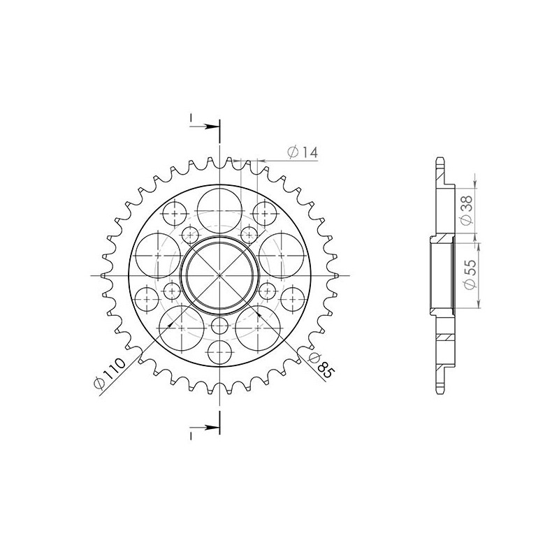 SGR COURONNE R AC P520-D41 DUCATI HYPERMOTARD 796 10 12