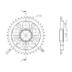 SGR COURONNE R AL P520-D36 DUCATI 998 R S 02 03