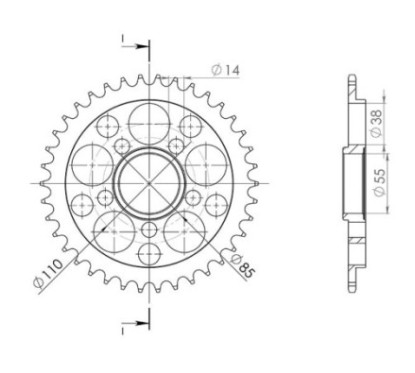 SGR CORONA R AL P520-D38 DUCATI 748 95-02