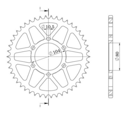 SGR COURONNE R AL P520-D39 KAWASAKI ZX-10R 04 05