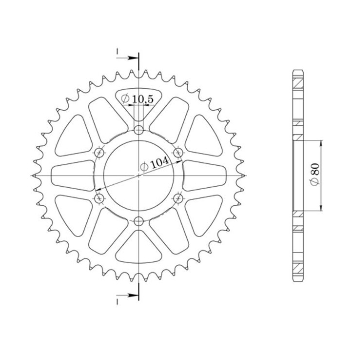 SGR COURONNE R AL P520-D39 POUR KAWASAKI ZX-10R 04/05