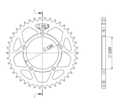 SGR CROWN R AL P520-D40 APRILIA MANA GT 850 07 16