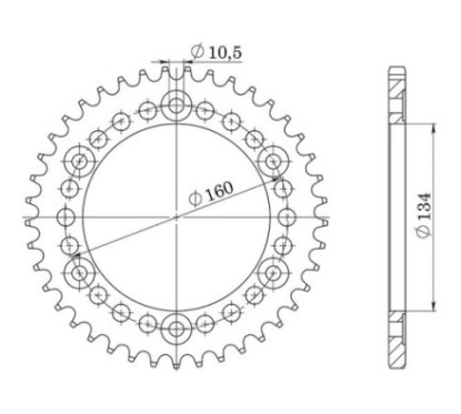 SGR COURONNE R AL P520-D40 HONDA CBR RR FIREBLADE 1000 04 05