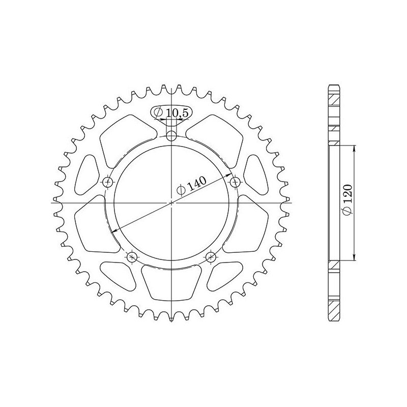 SGR COURONNE R AL P520-D40 SUZUKI SV 1000 03 07