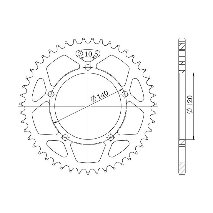 SGR CORONA R AL P520-D40 PARA SUZUKI SV 1000 03/07