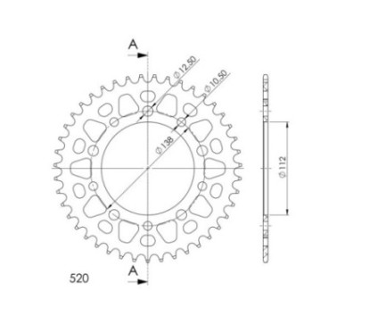 SGR COURONNE R AL P520-D41 HONDA CBF ABS 500 04 06