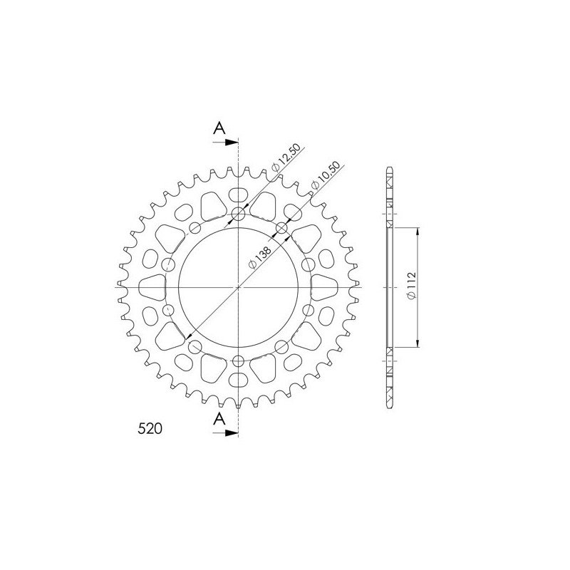 SGR COURONNE R AL P520-D41 HONDA CBF F 1000 10 12