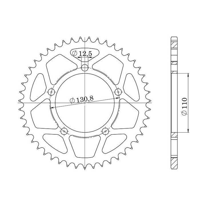 SGR CROWN R AL P520-D45 FOR BMW SR 1000 14-20