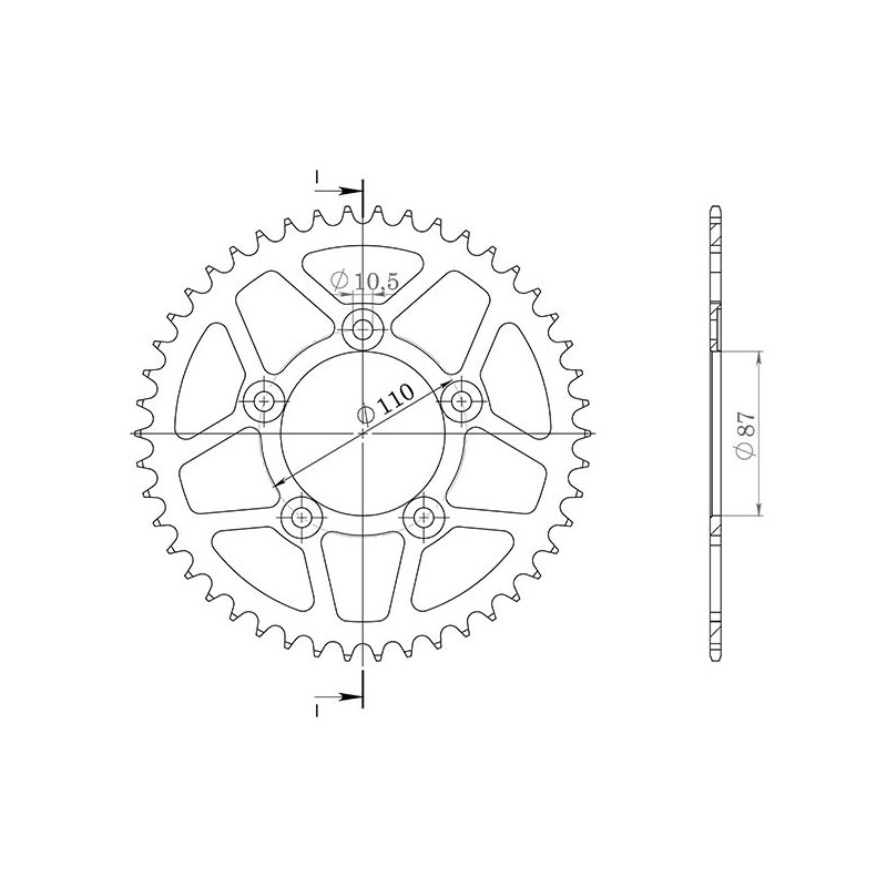 SGR COURONNE R AL P520-D45 SUZUKI SV 650 99-02