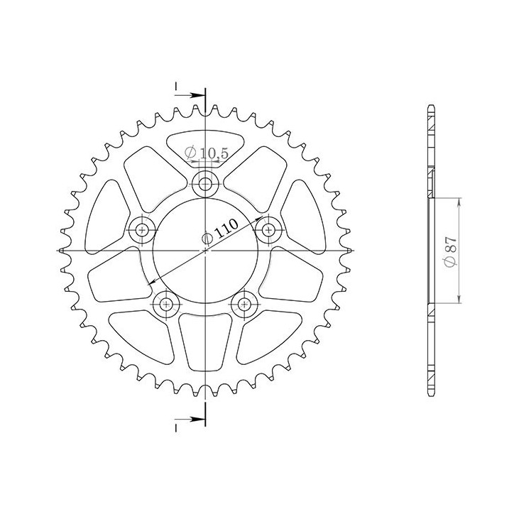 SGR CORONA R AL P520-D45 PARA SUZUKI SV 650 99-02