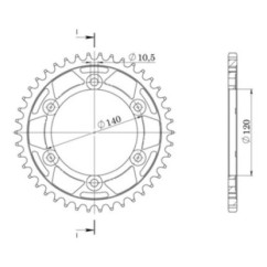 SGR CORONA R AL P520-D46 SUZUKI GSX-R 600 98 00