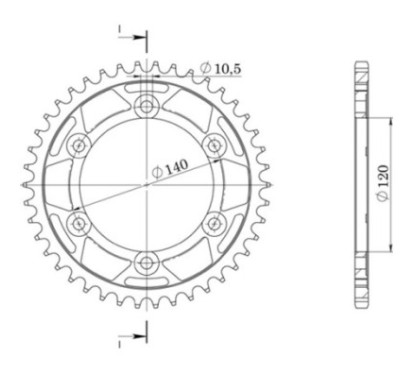 SGR COURONNE R AL P520-D46 SUZUKI GSX-R 600 98 00