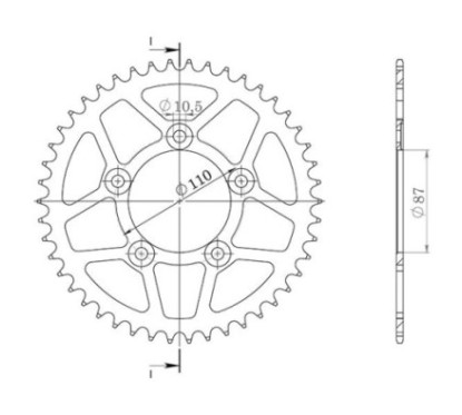 SGR COURONNE R AL P520-D47 SUZUKI GSX F 600 98-06