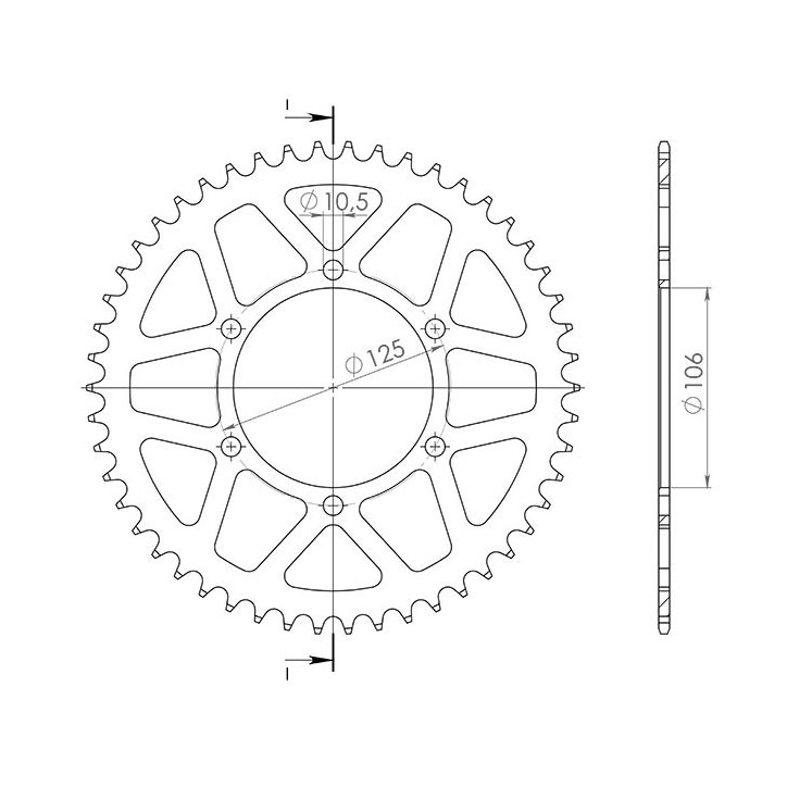 SGR CORONA R AL P520-D47 PARA TRIUMPH DAYTONA 675 06/12