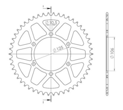 SGR COURONNE R AL P520-D50 TRIUMPH TIGER 800 XC ABS 11 14