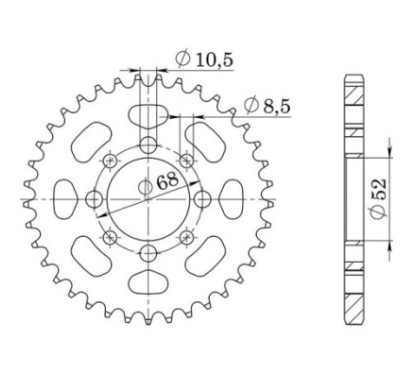 SGR COURONNE S AC P420-D33 KAWASAKI KLX 110 03 09