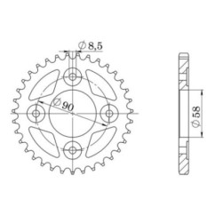 SGR COURONNE S AC P420-D35 HONDA ANF INNOVA IE 125 03 12