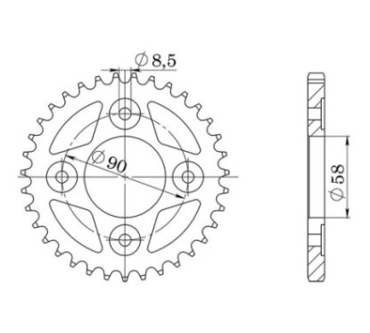 SGR COURONNE S AC P420-D35 HONDA ANF INNOVA IE 125 03 12