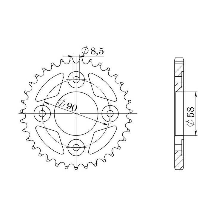 SGR KRONE S AC P420-D35 FUR HONDA ANF INNOVA IE 125 03/12