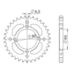 SGR CORONA S AC P420-D35 YAMAHA TT-RE 110 08 15